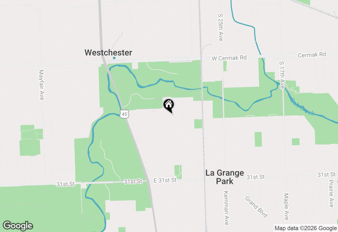Map of 205 Finsbury Lane, La Grange Park, IL 60526