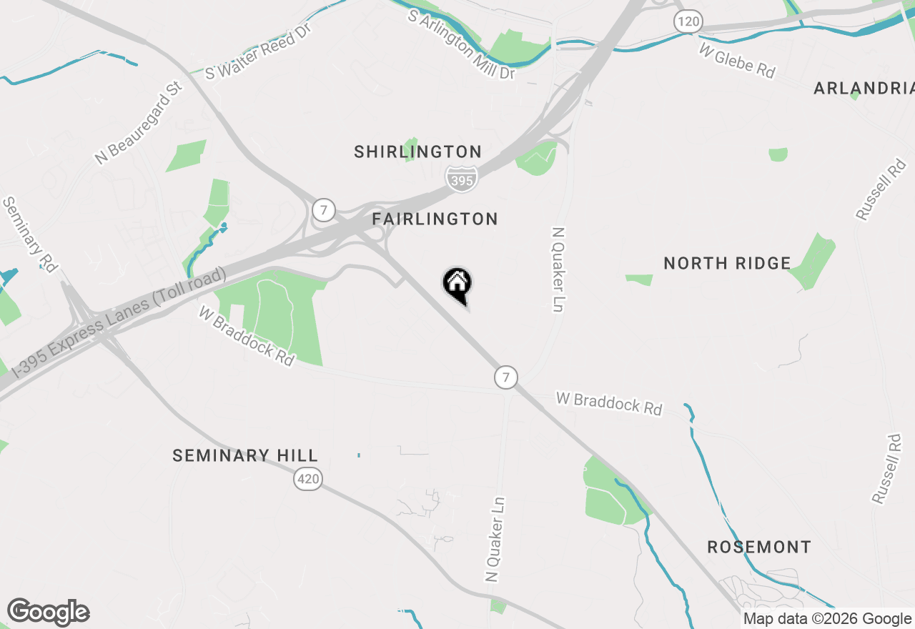 Map of 4508 36th Street S, Arlington, VA 22206
