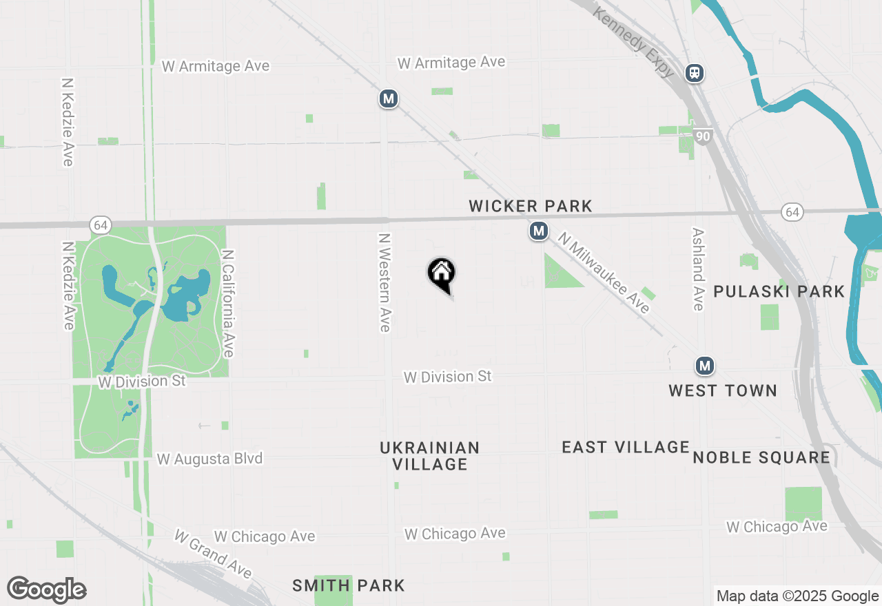 Map of 1354 N Bell Avenue, Chicago, IL 60622