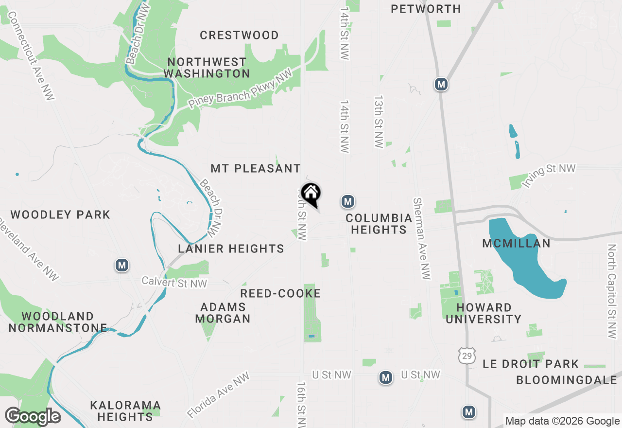 Map of 3035 15th Street Nw #401PH, Washington, DC 20009