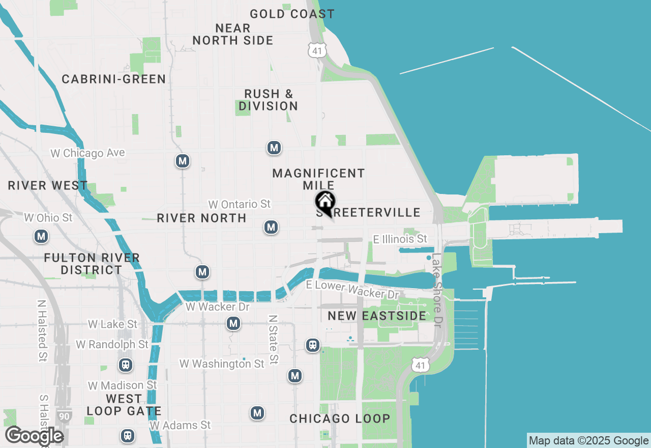 Map of 535 N Michigan Avenue #1907, Chicago, IL 60611