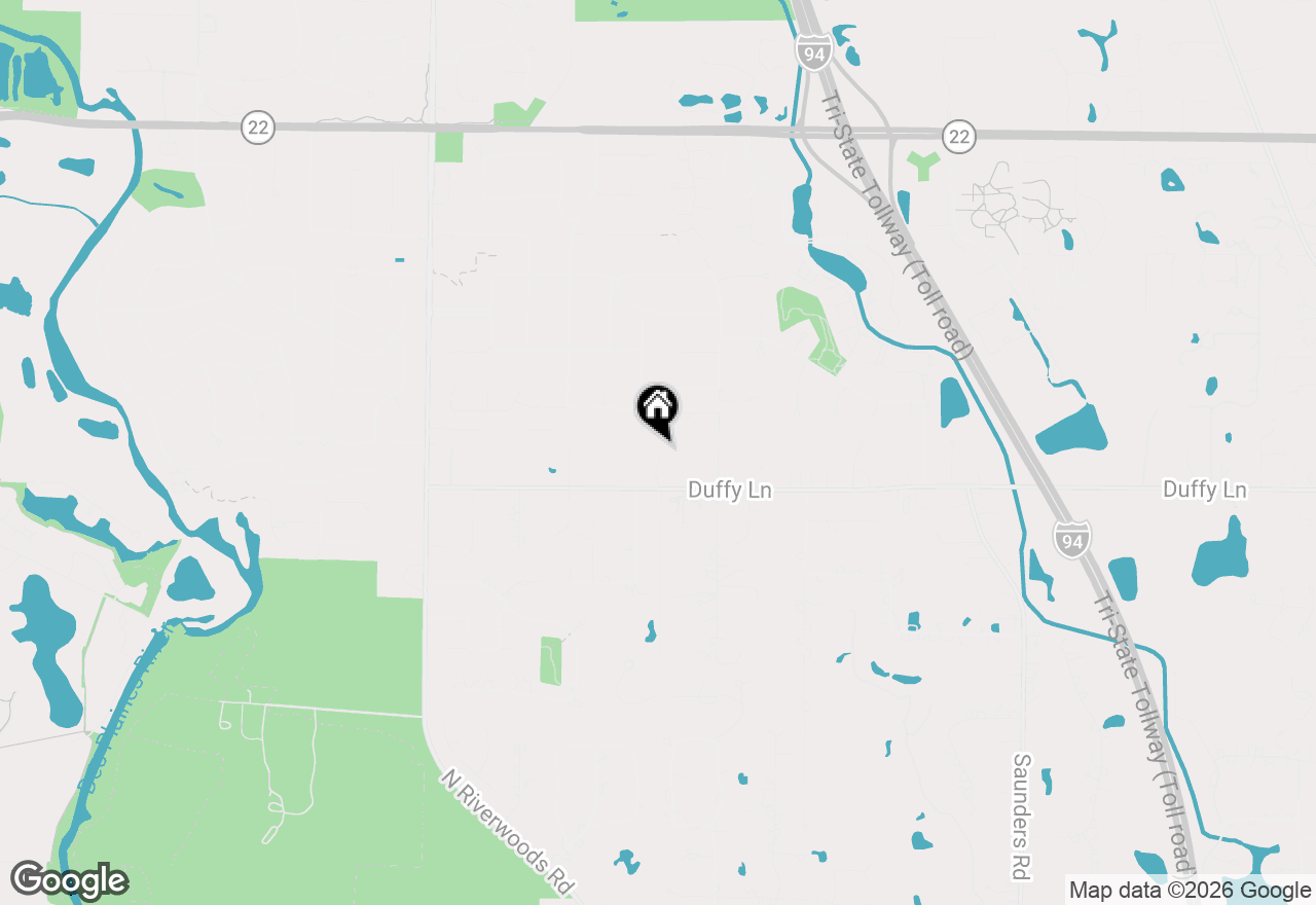 Map of 2870 Duffy Lane, Riverwoods, IL 60015