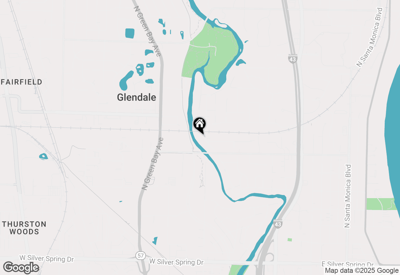 Map of 6265 N Sunny Point Rd, Glendale, WI 53217