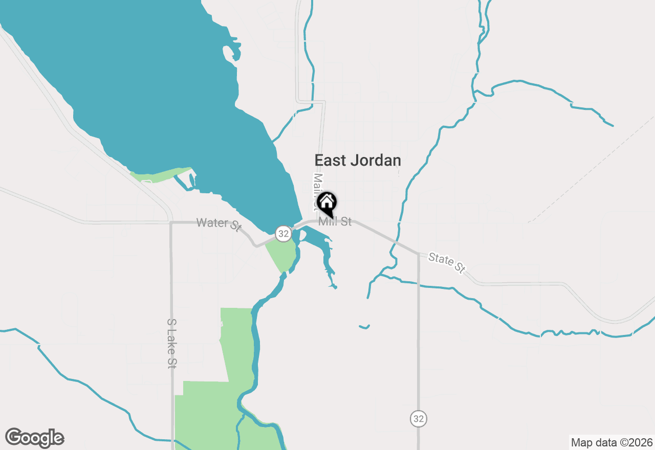 Map of 108 Mill Street, East Jordan, MI 49727