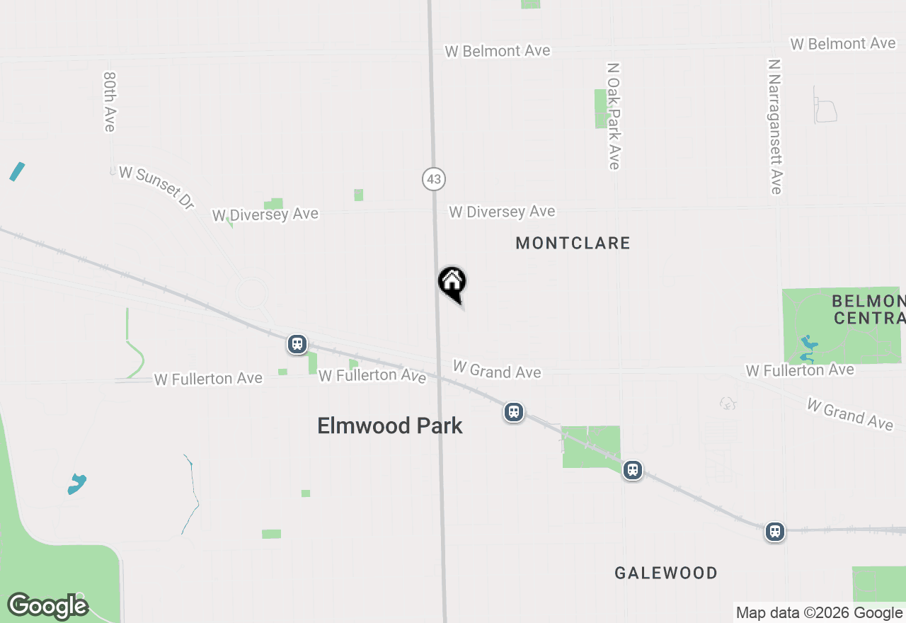 Map of 2530 N Neva Avenue, Chicago, IL 60707