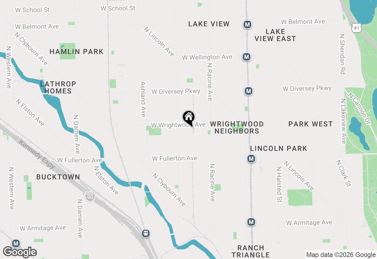 Map of 2541 N Wayne Avenue #1N, Chicago, IL 60614