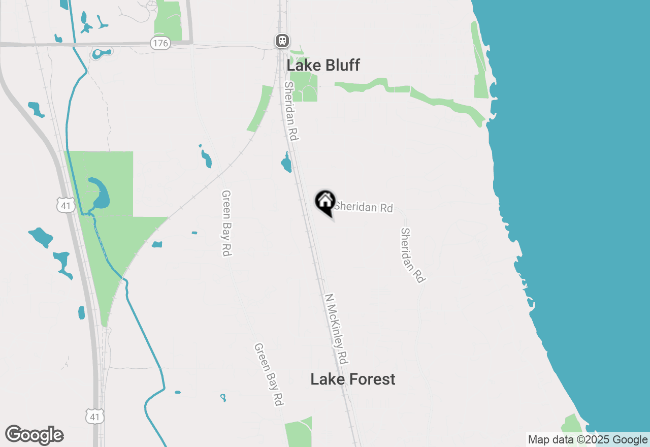 Map of 166 Park Avenue, Lake Forest, IL 60045