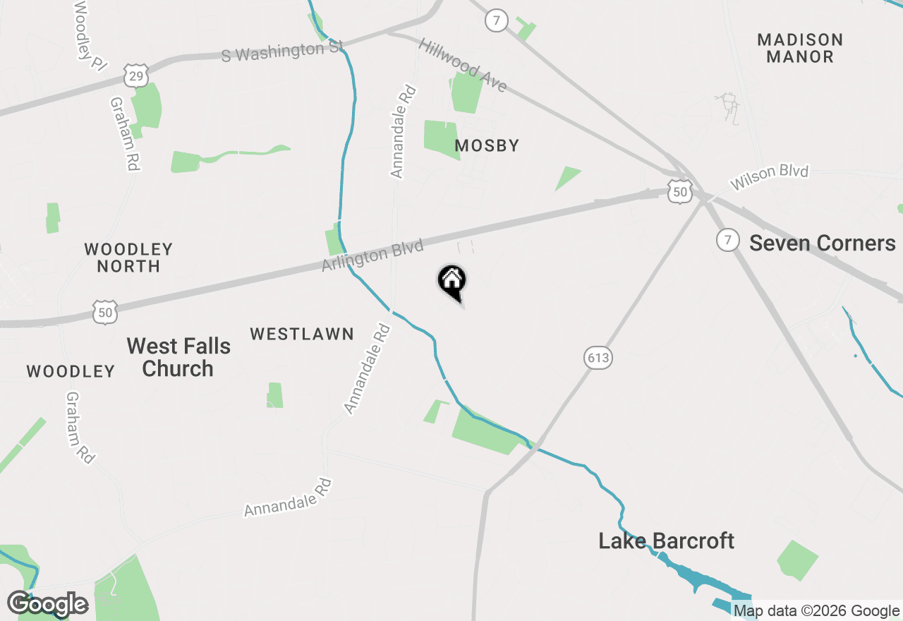 Map of 3033 Sylvan Drive, Falls Church, VA 22042