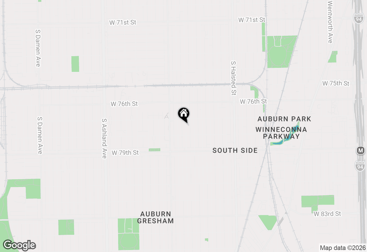 Map of 7724 S Aberdeen Street, Chicago, IL 60620