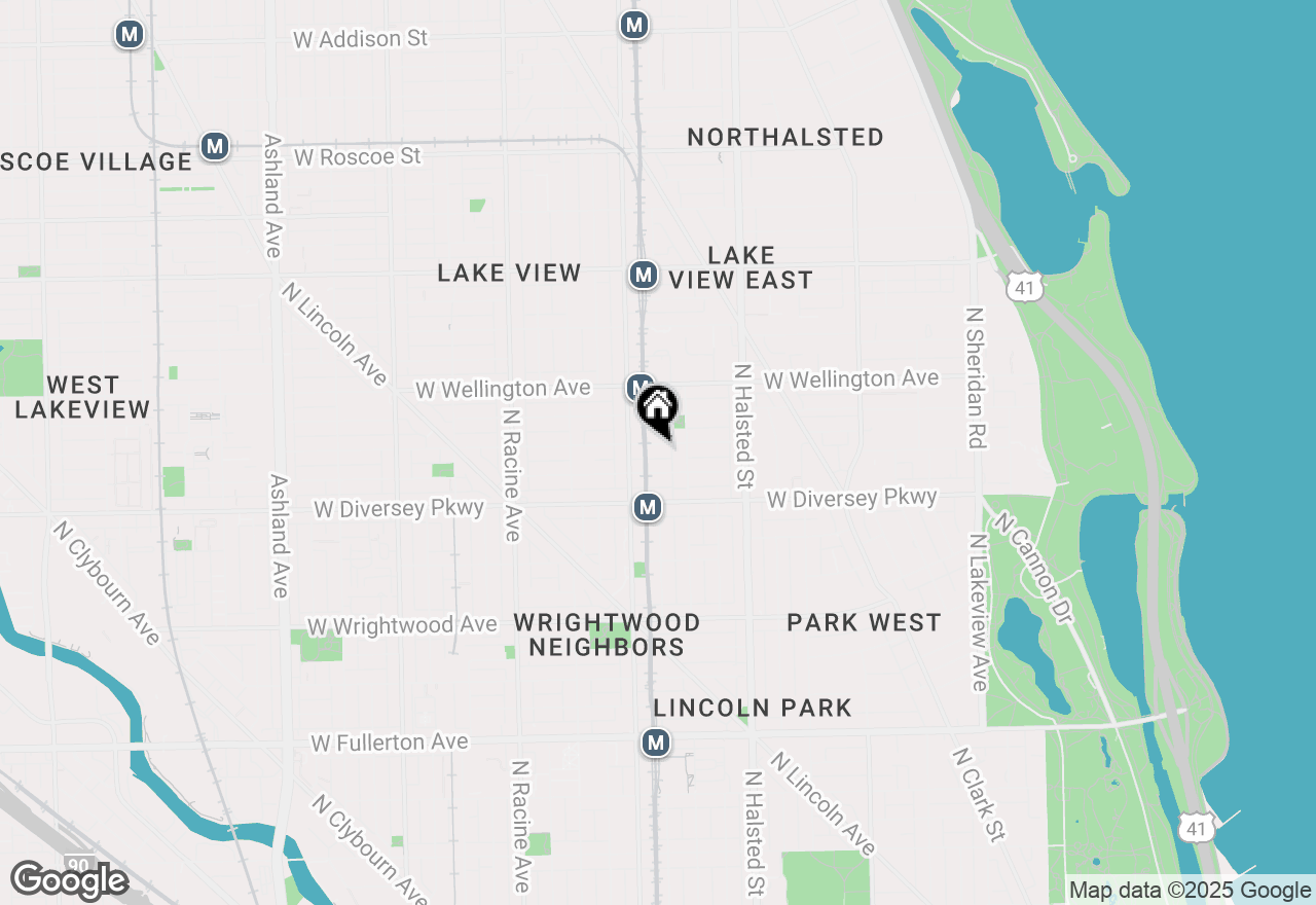 Map of 929 W George Street #1, Chicago, IL 60657