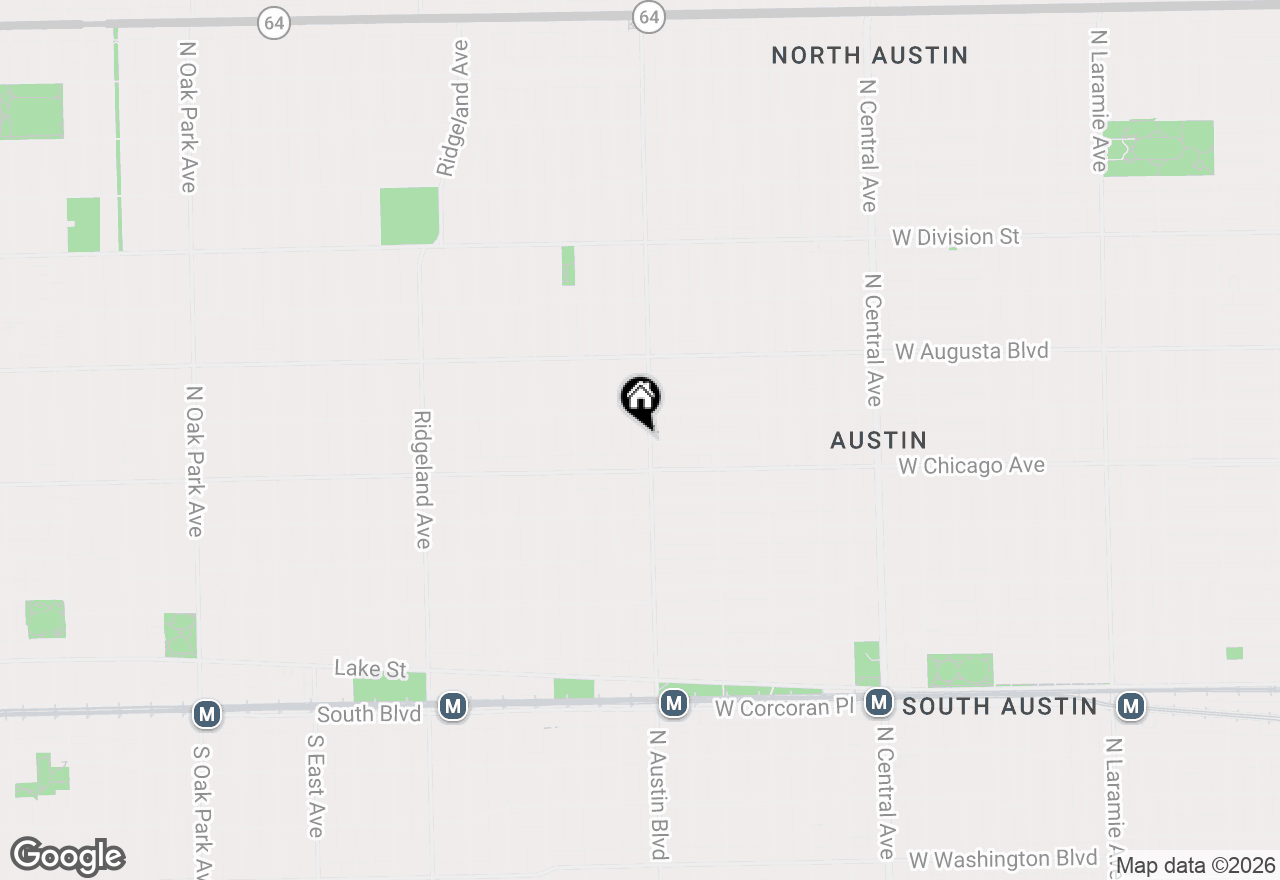 Map of 828 N Austin Boulevard #3SW, Oak Park, IL 60302