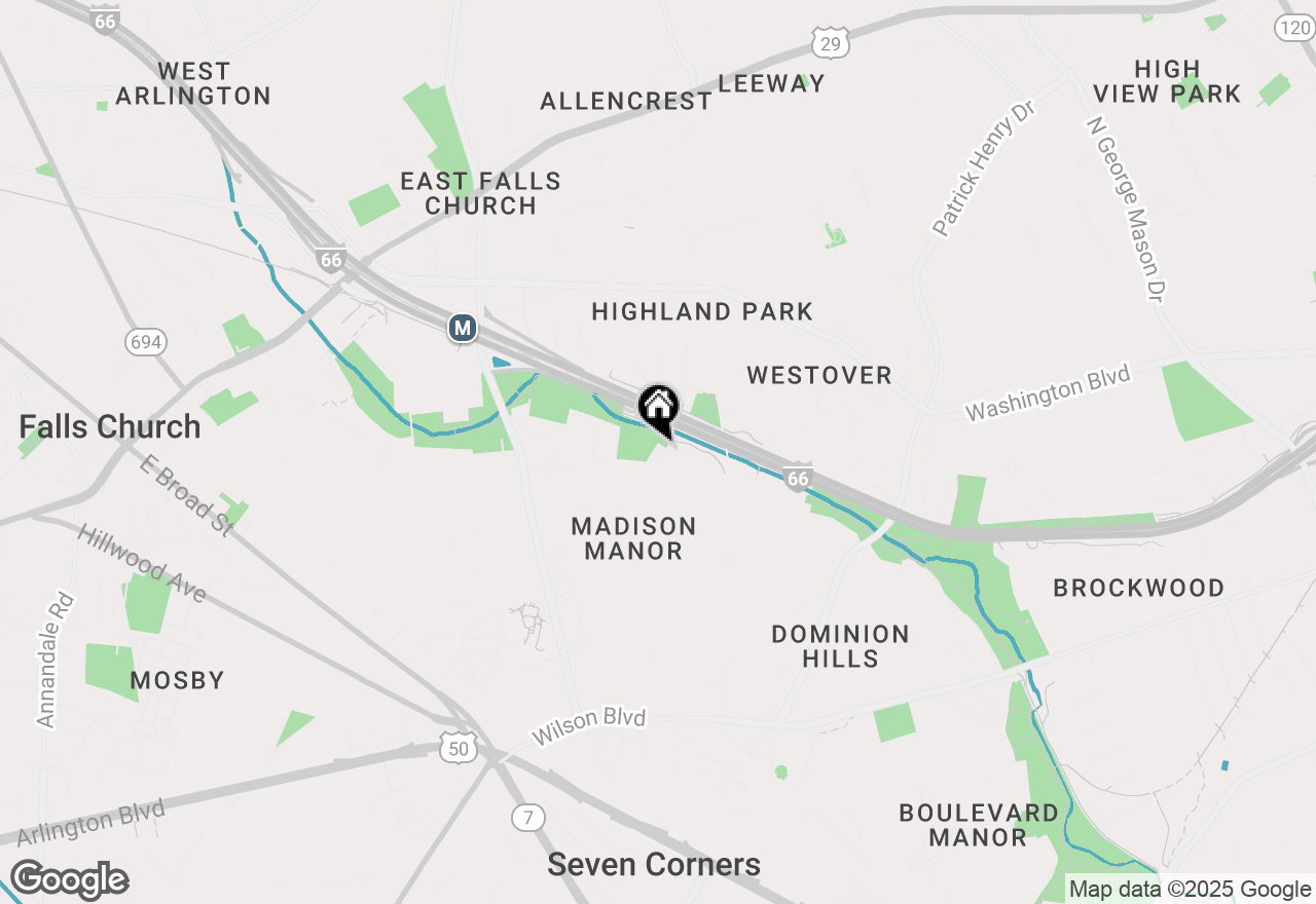 Map of 1224 N Powhatan Street, Arlington, VA 22205