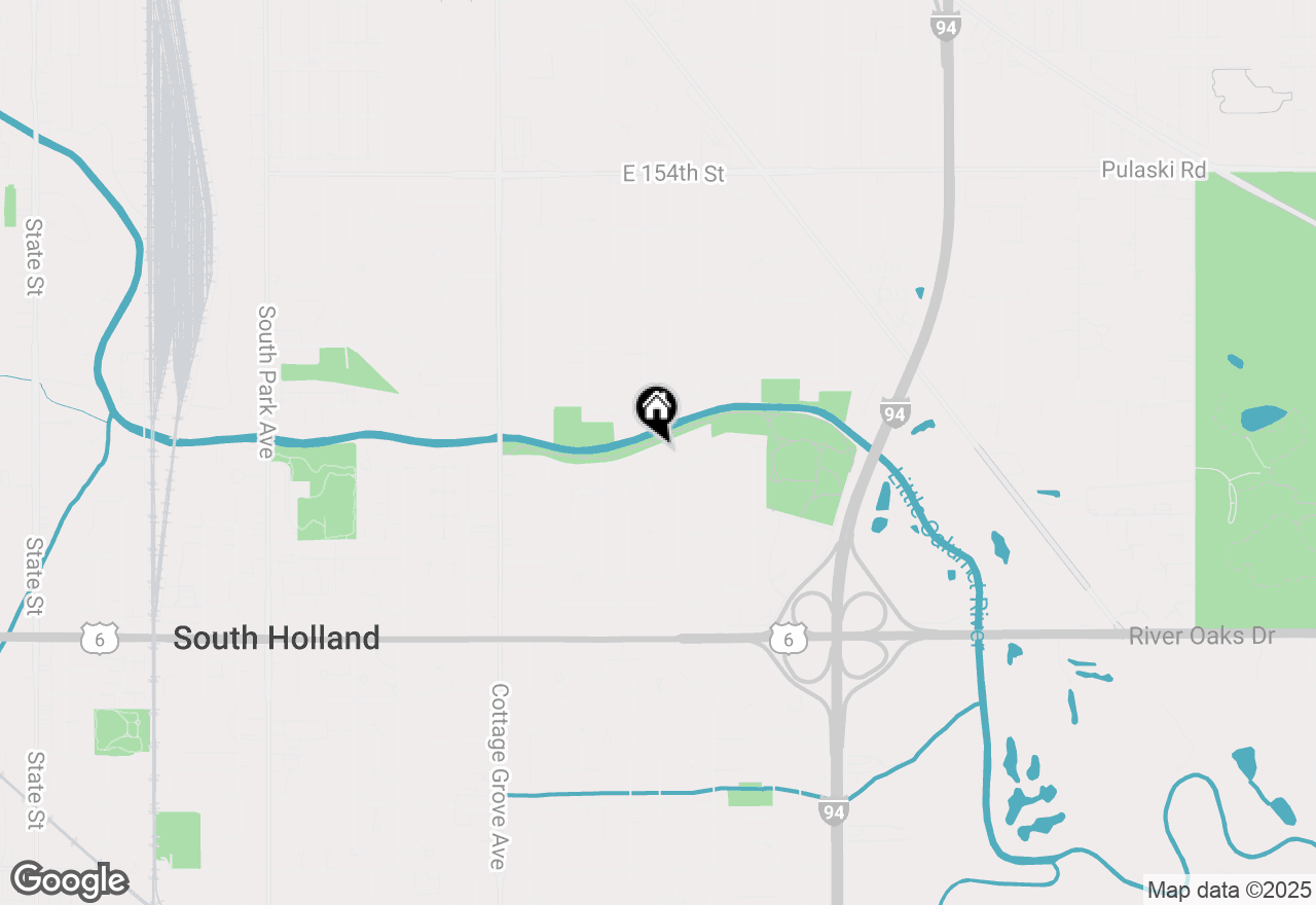 Map of 1047 Riverview Drive, South Holland, IL 60473