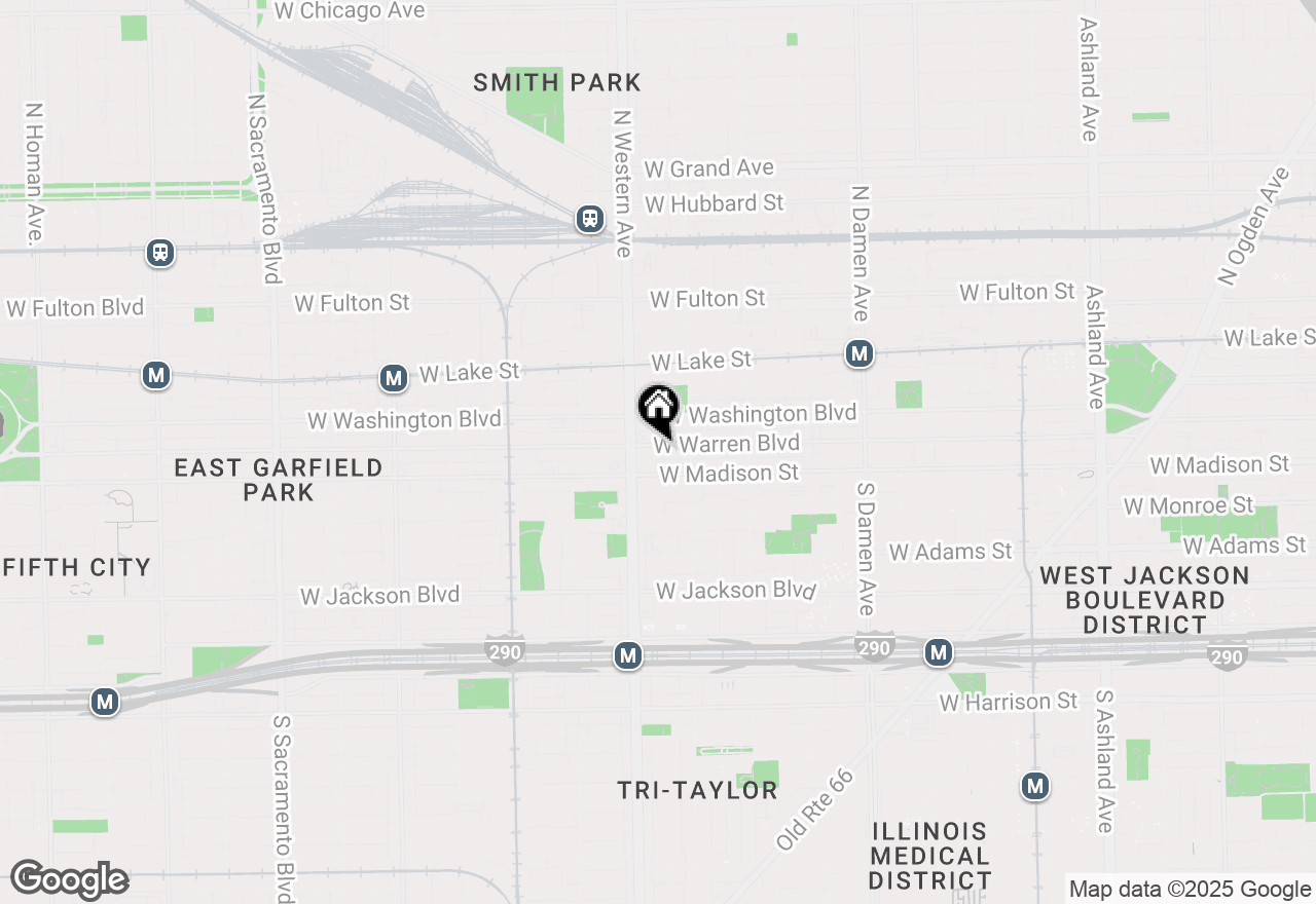 Map of 2333 W Warren Boulevard, Chicago, IL 60612