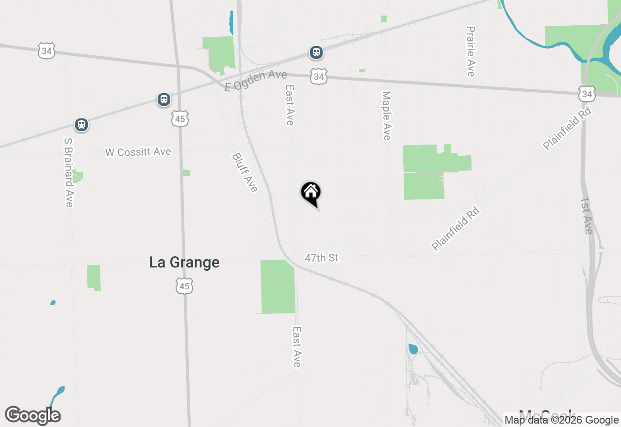 Map of 4519 Blanchan Avenue, Brookfield, IL 60513
