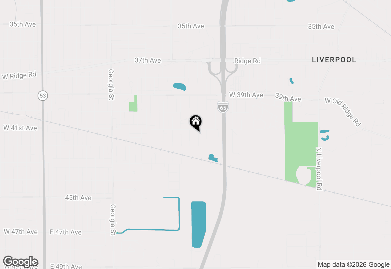 Map of 4110 Alabama Street, Hobart, IN 46342