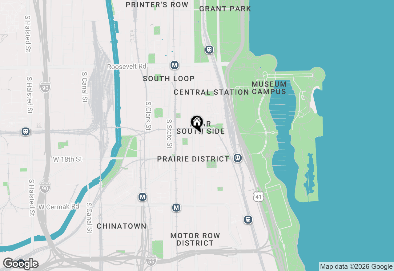 Map of 1601 S Michigan Avenue #304, Chicago, IL 60616