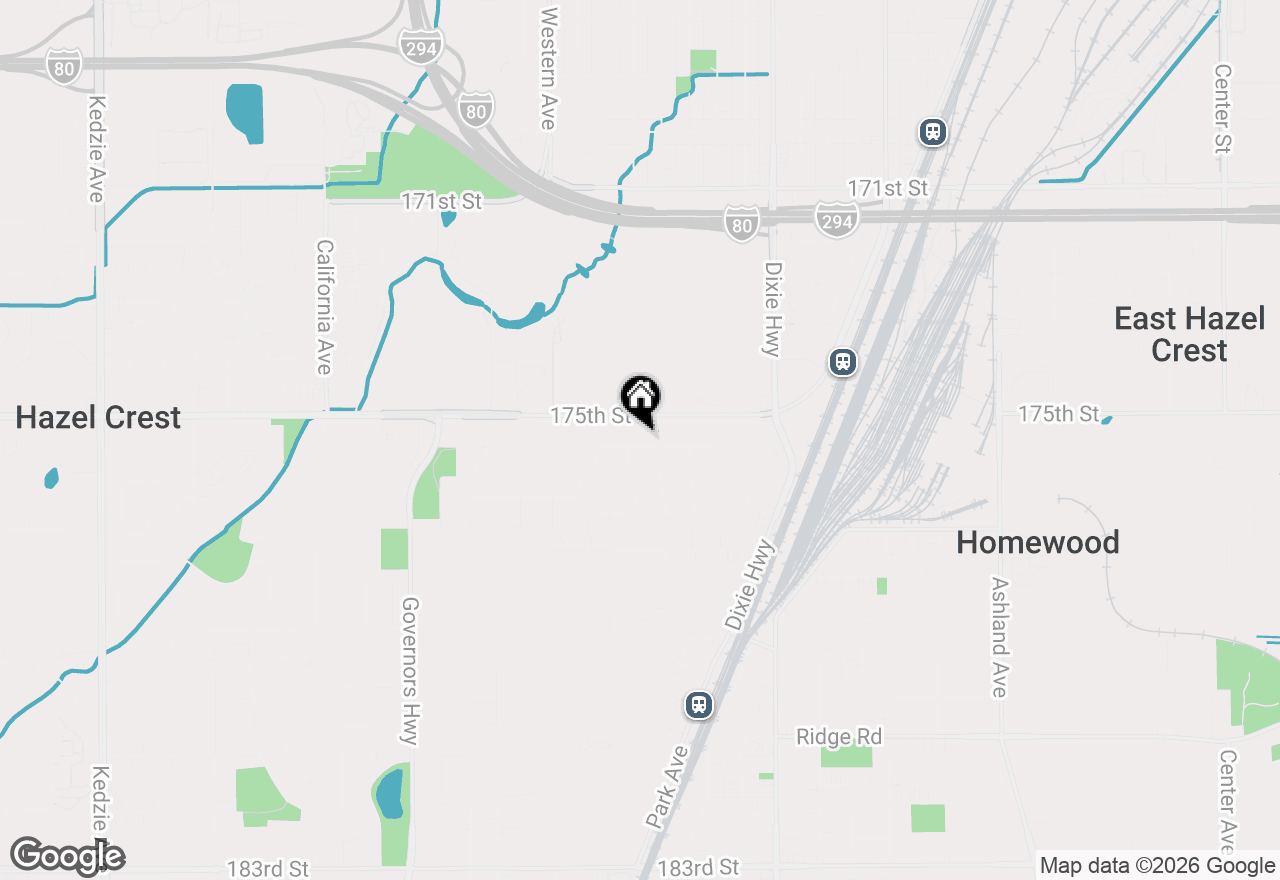 Map of 2222 Spruce Road, Homewood, IL 60430