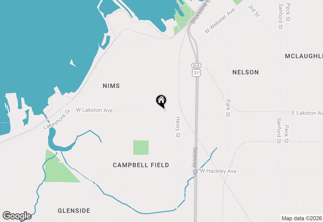 Map of 927 W Laketon Avenue, Muskegon, MI 49441