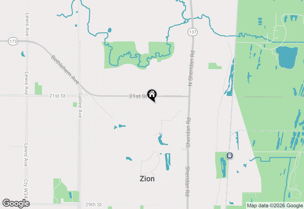 Map of 2114 Eshcol Avenue, Zion, IL 60099