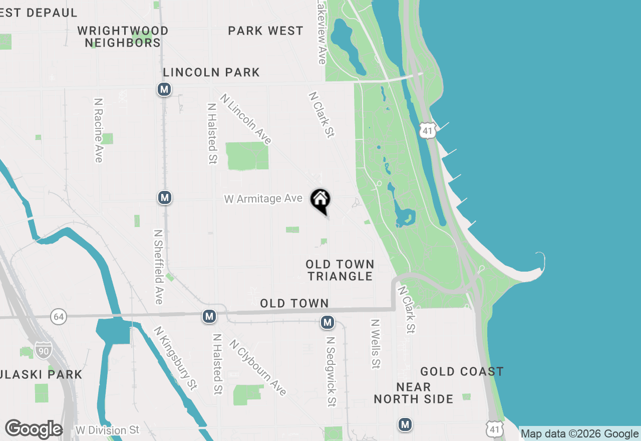 Map of 414 W Wisconsin Street #H, Chicago, IL 60614