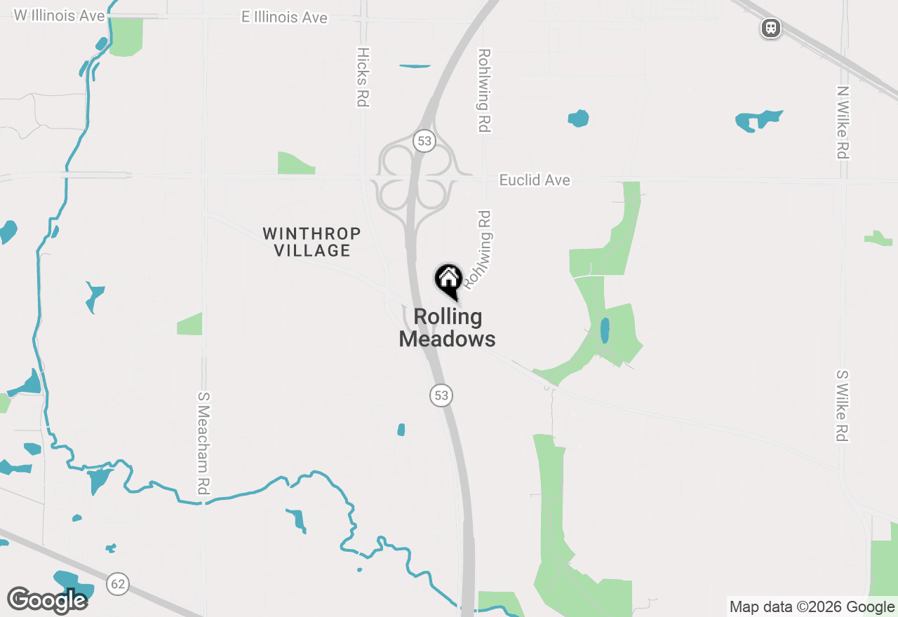 Map of 3800 Ashley Court, Rolling Meadows, IL 60008