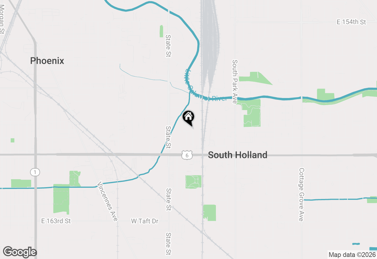 Map of 112 E 160th Place, South Holland, IL 60473