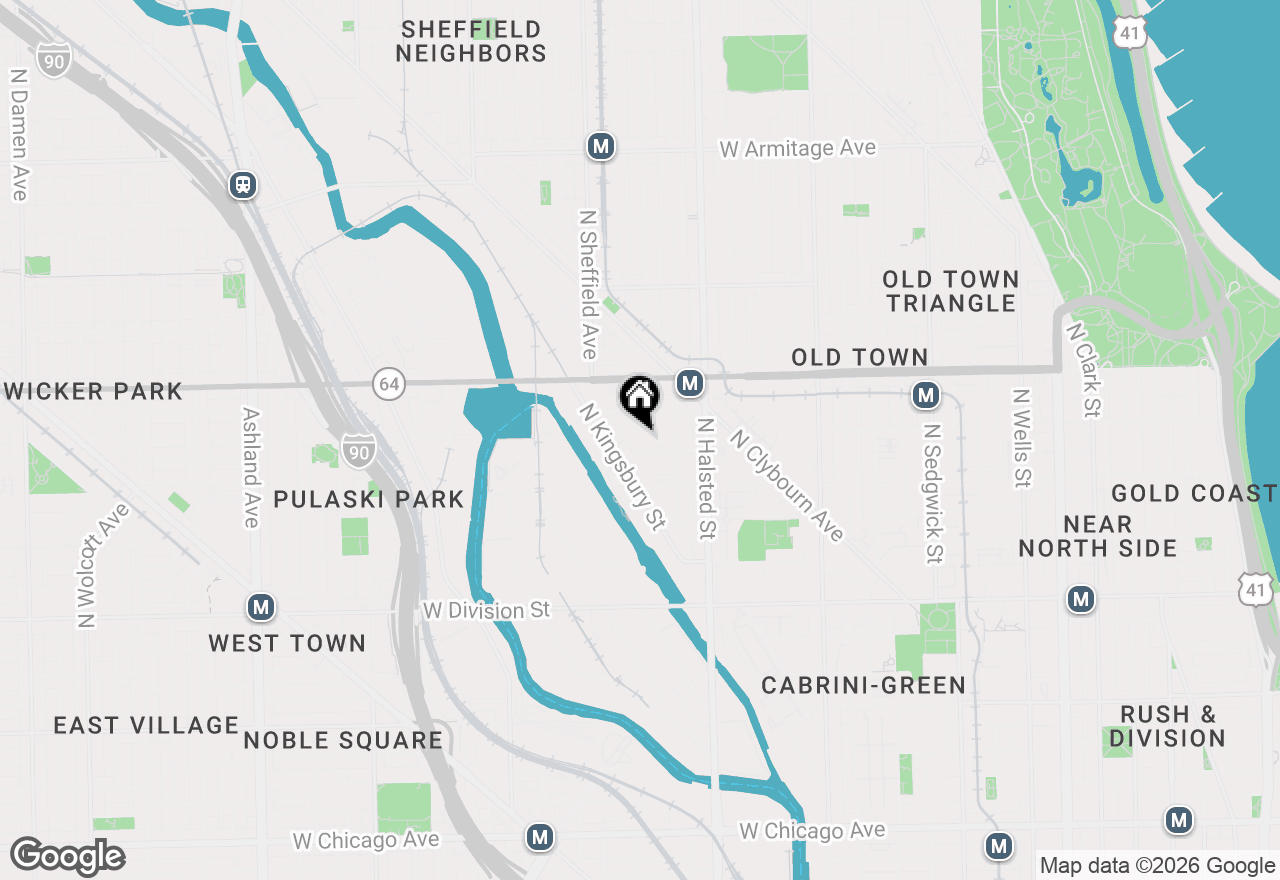 Map of 1515 N Fremont Street #2, Chicago, IL 60642