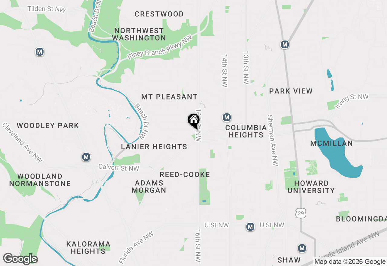 Map of 1613 Harvard Street Nw #501, Washington, DC 20009