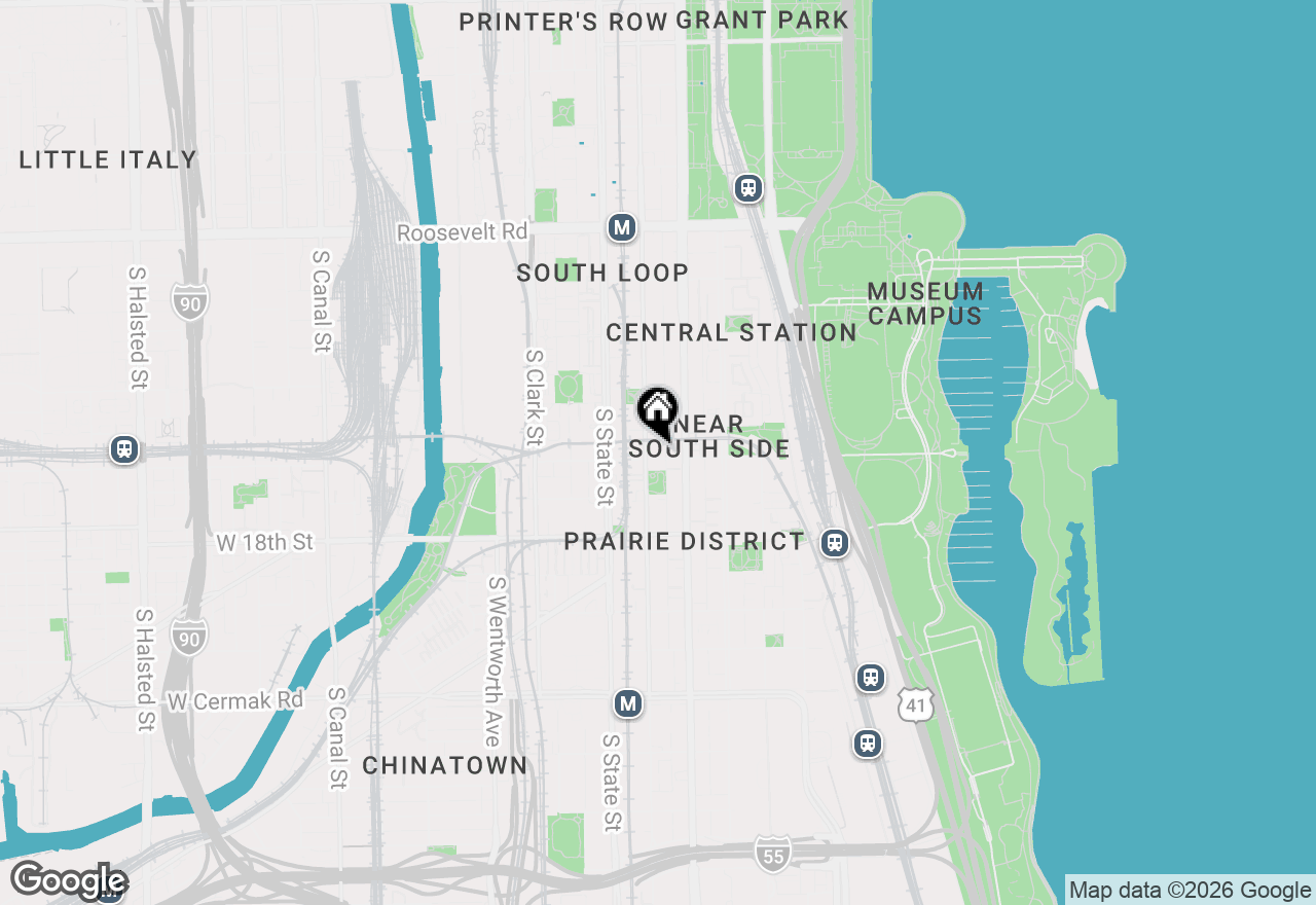 Map of 50 E 16th Street #411, Chicago, IL 60616