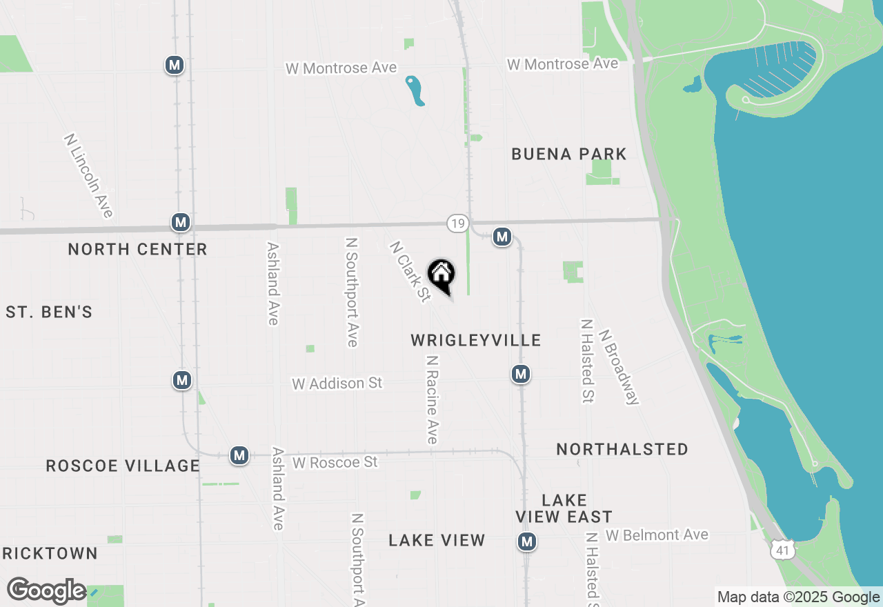 Map of 1151 W Grace Street #3N, Chicago, IL 60613