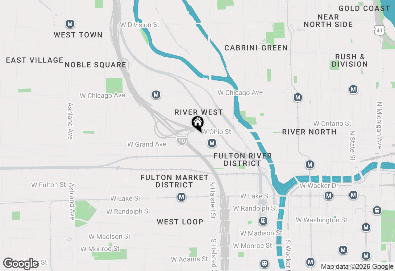 Map of 849 W Ohio Street #14, Chicago, IL 60642