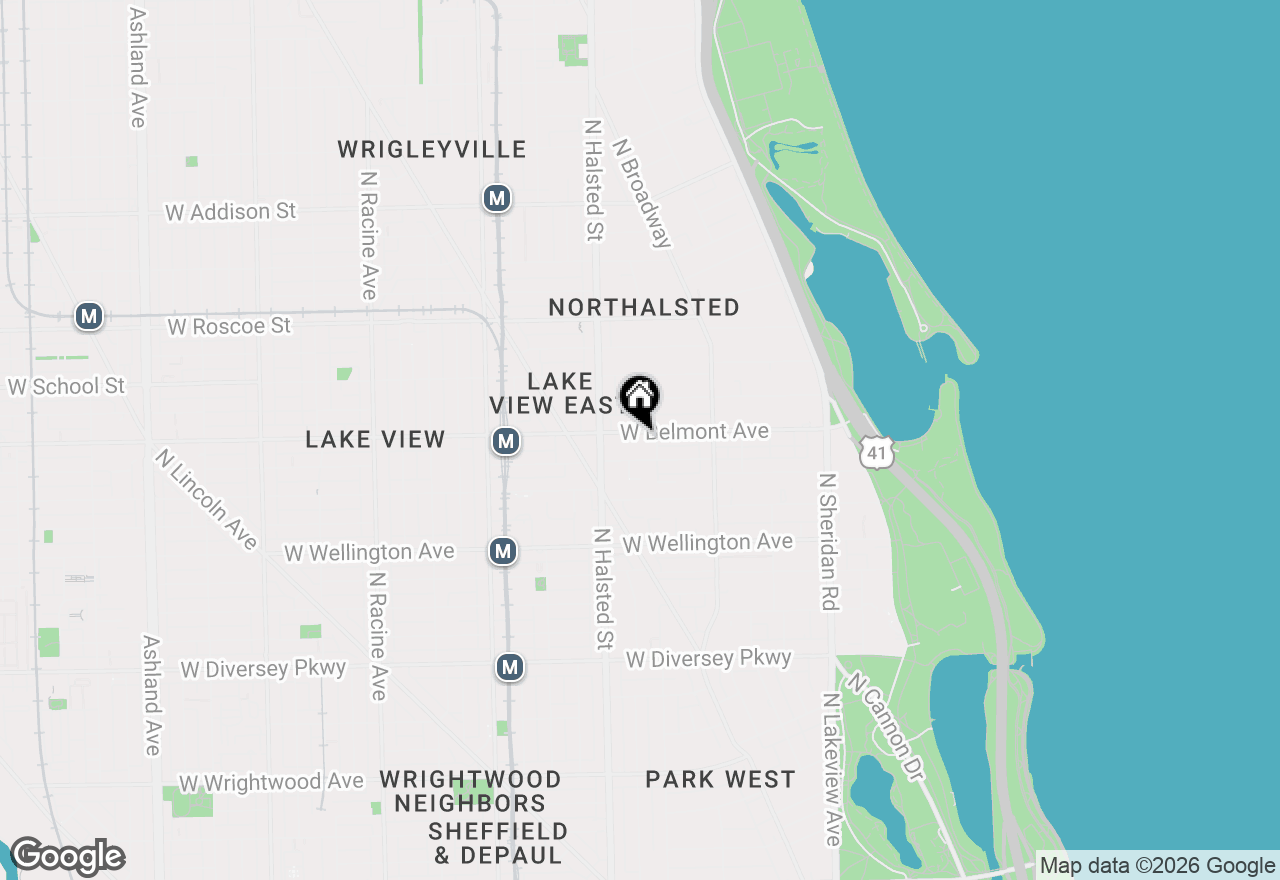 Map of 715 W Belmont Avenue #3F, Chicago, IL 60657