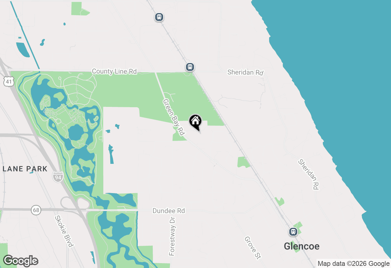 Map of 425 Forest Edge Drive, Glencoe, IL 60022