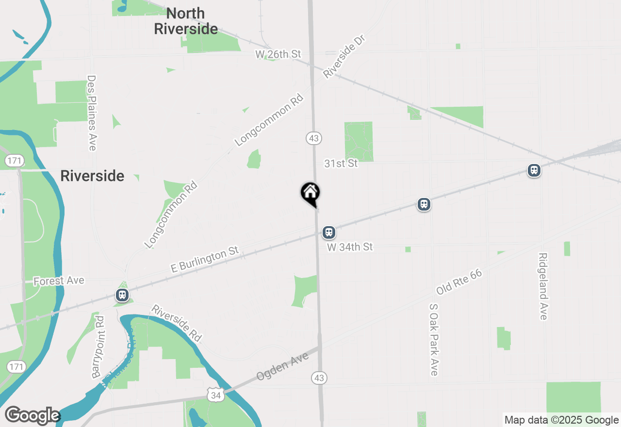 Map of 421 Herrick Road, Riverside, IL 60546