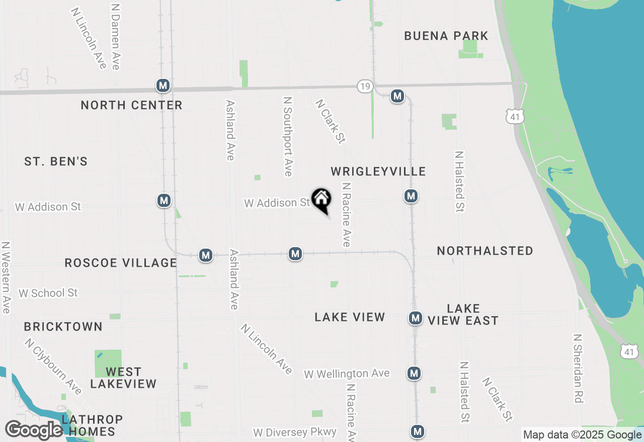 Map of 3515 N Lakewood Avenue #2, Chicago, IL 60657