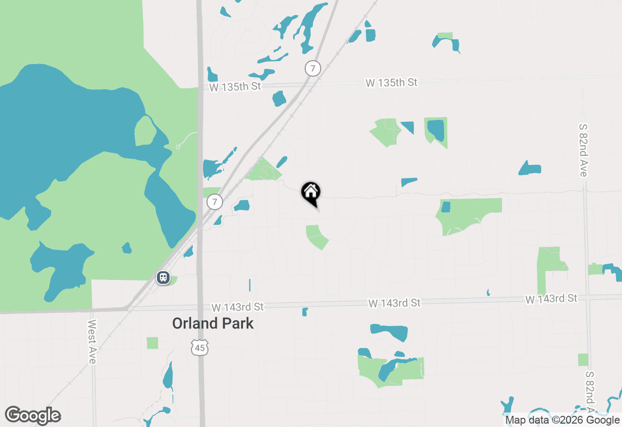 Map of 9138 W 140th Street #1NE, Orland Park, IL 60462