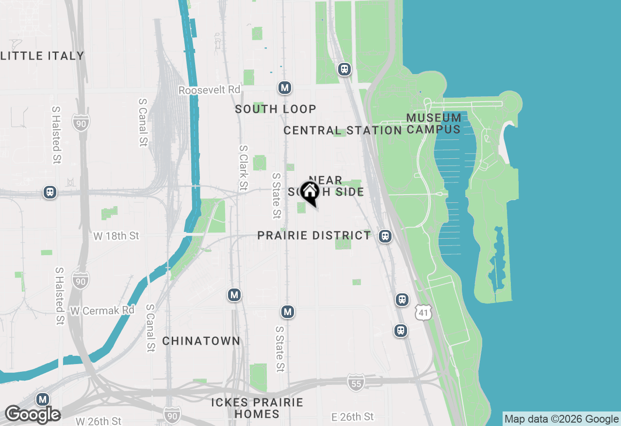 Map of 1620 S Michigan Avenue #1124, Chicago, IL 60616