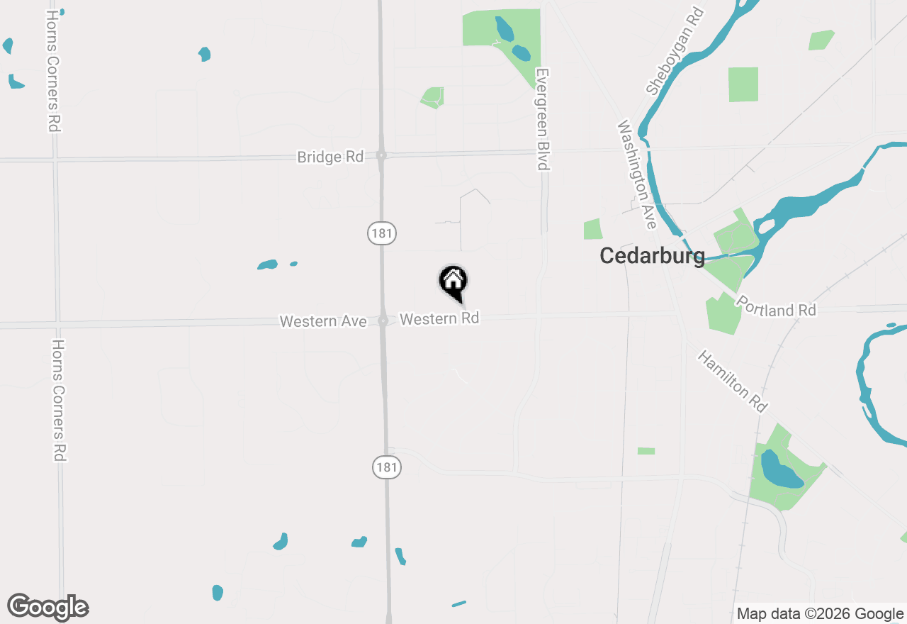 Map of W72N509 Cider Mill Ct, Cedarburg, WI 53012