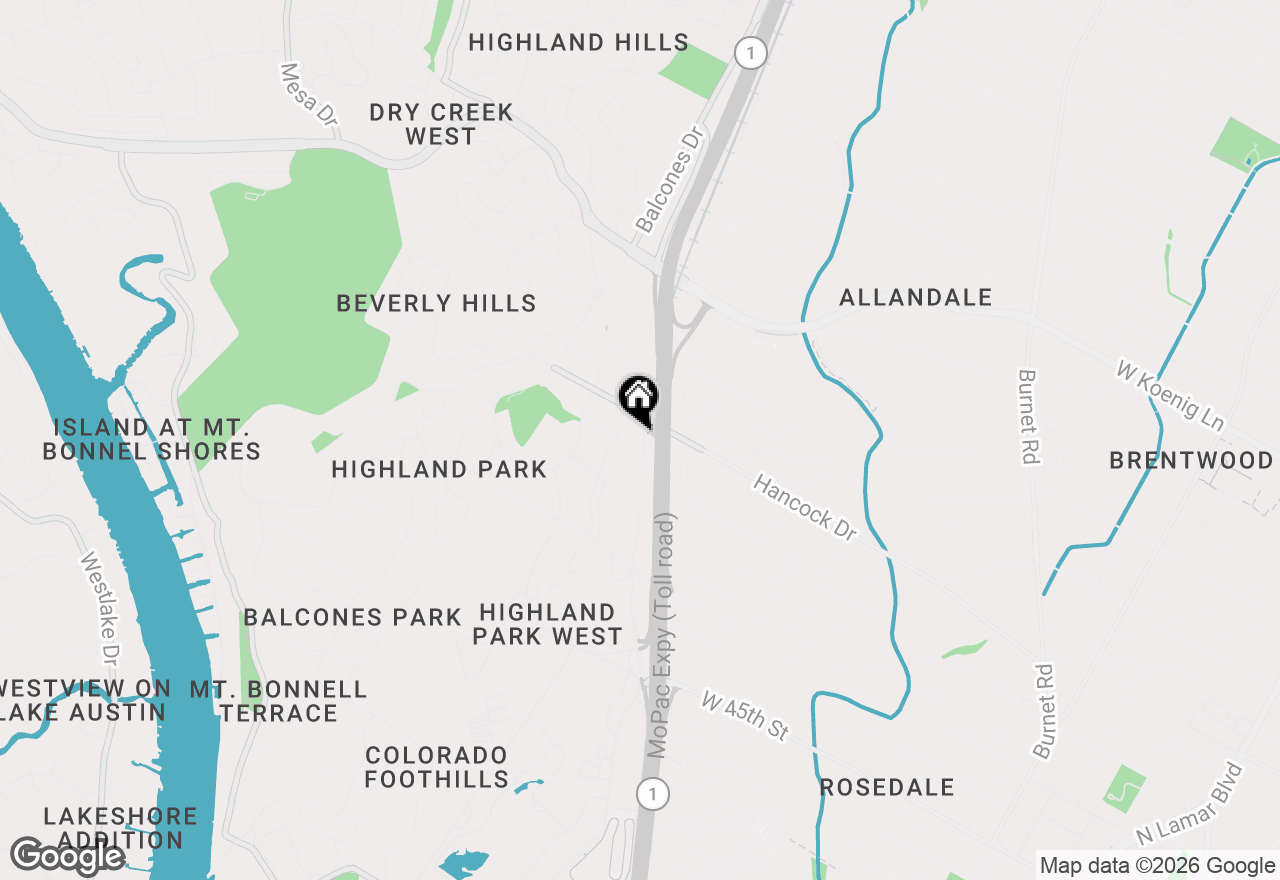 Map of 5018 Highland Ct, Austin, TX 78731
