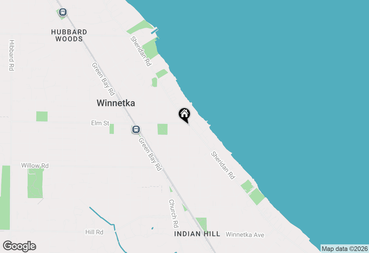 Map of 560 Elm Street, Winnetka, IL 60093