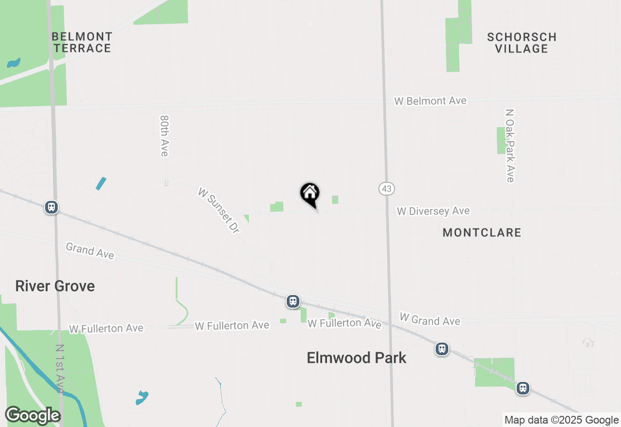 Map of 7463 W Diversey, Elmwood Park,  60707