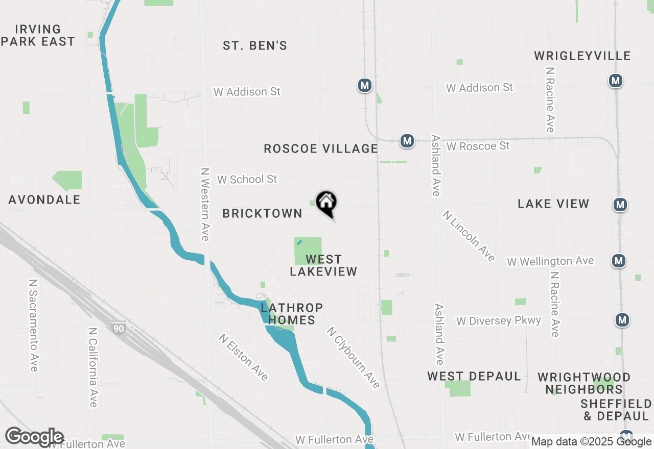 Map of 1947 W Fletcher Street #PH, Chicago, IL 60657