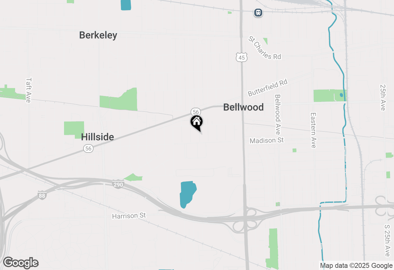 Map of 420 Bellwood Avenue, Hillside, IL 60162