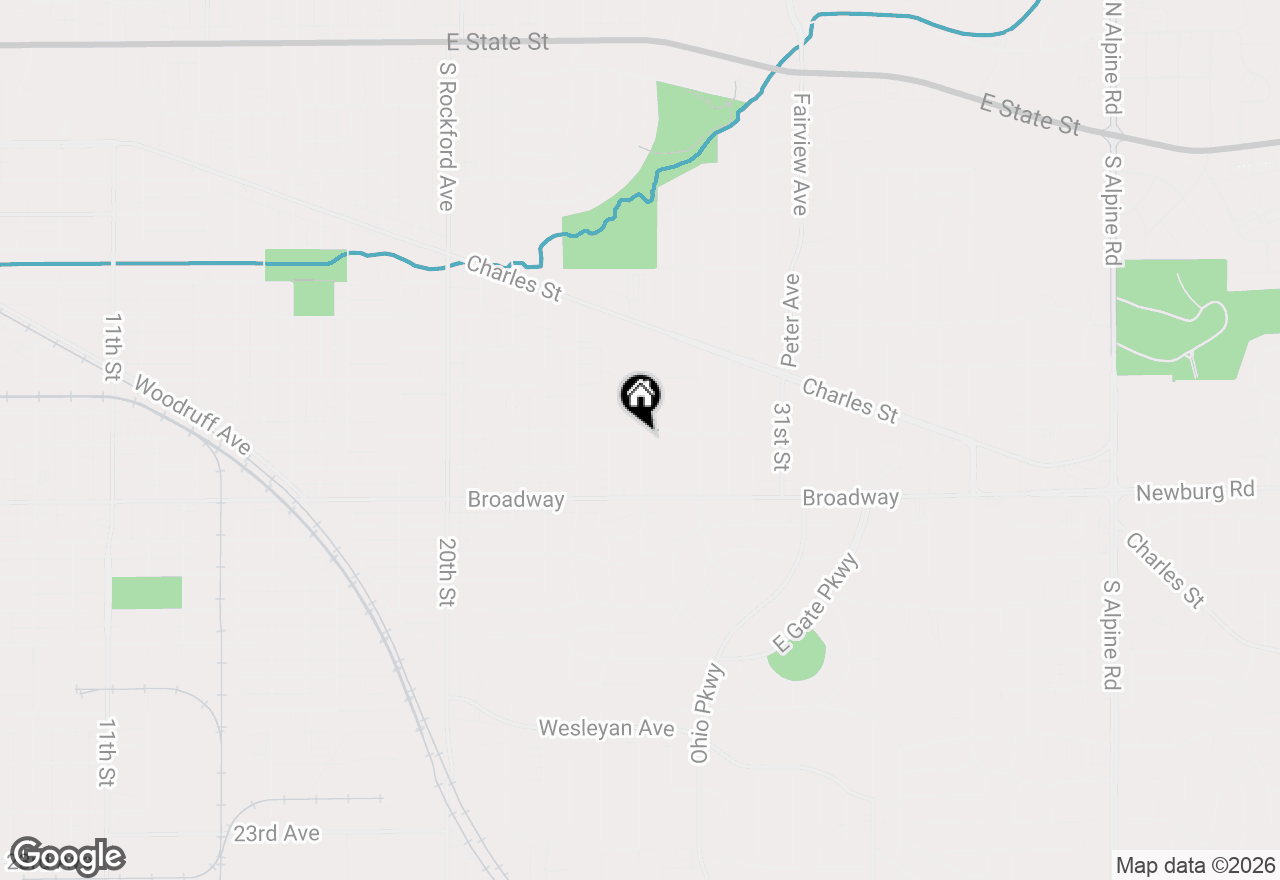 Map of 1327 26th Street, Rockford, IL 61108
