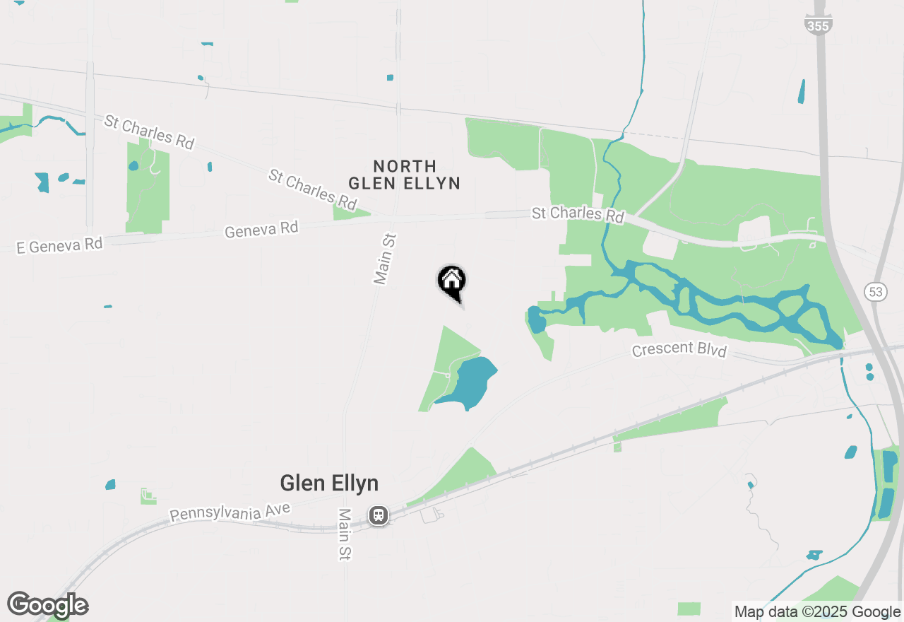 Map of 721 Lenox Road, Glen Ellyn, IL 60137