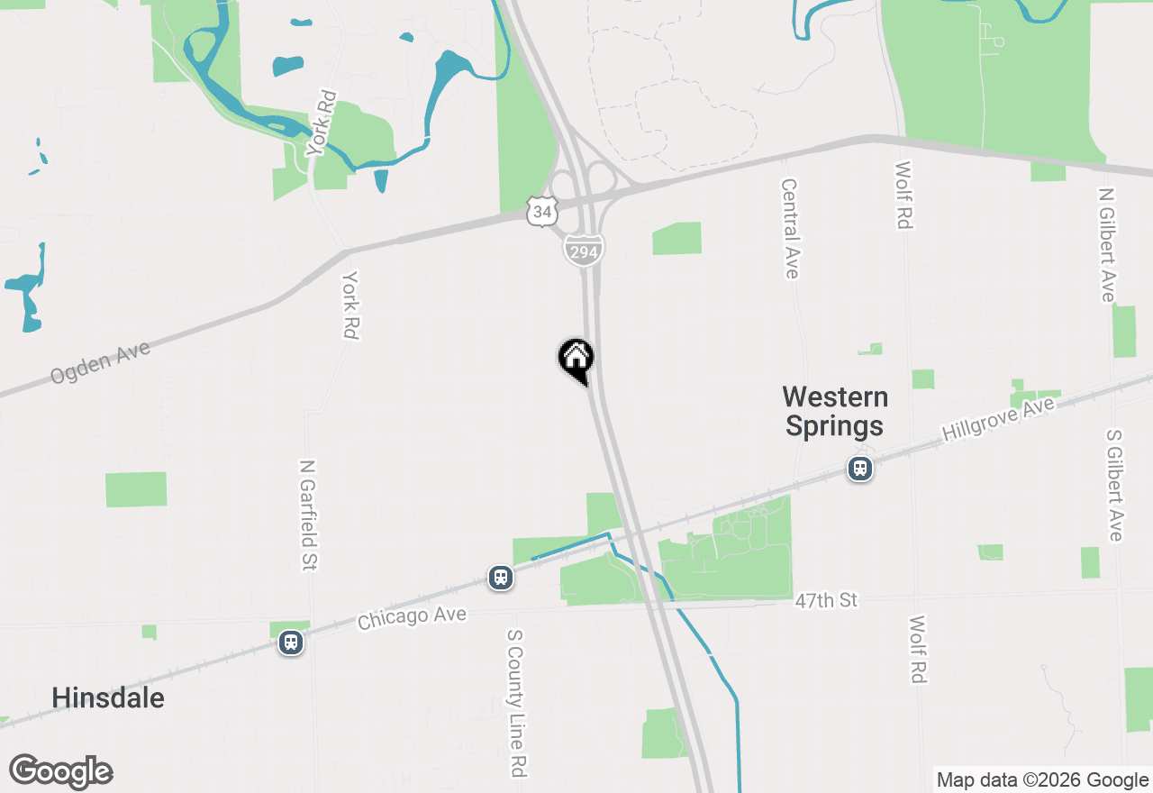 Map of 615 The Lane Avenue, Hinsdale, IL 60521
