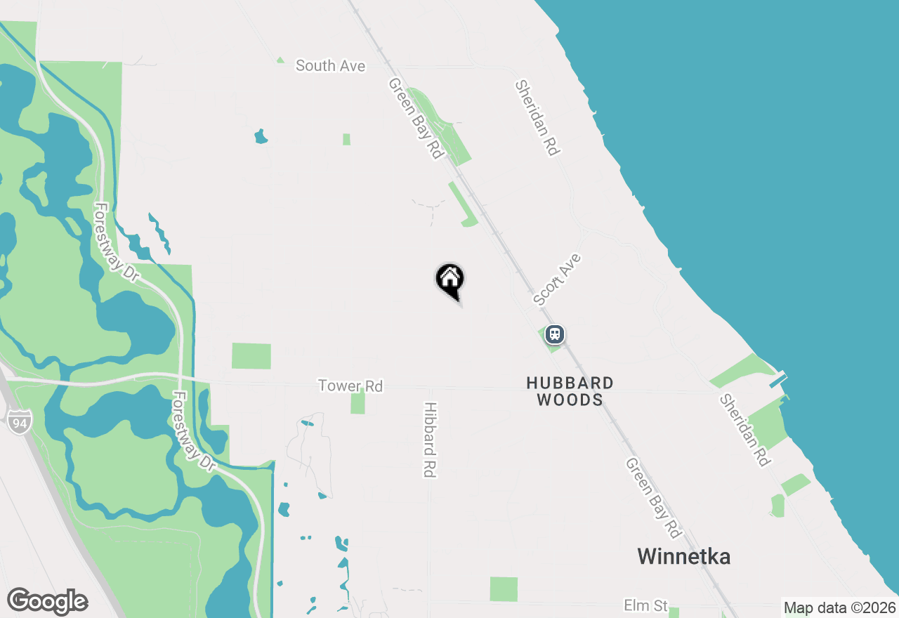 Map of 1235 Scott Avenue, Winnetka, IL 60093