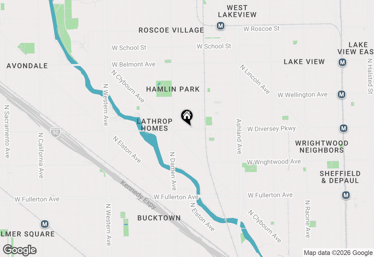 Map of 1920 W Diversey Parkway #1, Chicago, IL 60614