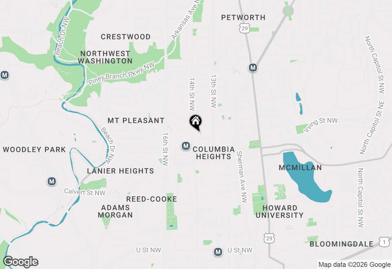 Map of 1390 Kenyon Street Nw #519, Washington, DC 20010